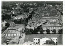 Stryj, widok lotniczy miasta