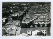 Stryj, widok lotniczy miasta