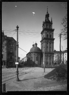 Lw&oacute;w, cerkiew Wołoska, widok og&oacute;lny od strony południowego-wschodu