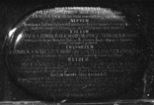 Ż&oacute;łkiew, kości&oacute;ł pw. św. Wawrzyńca, nagrobek Jakuba Sobieskiego, inskrypcja