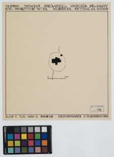 Glinno, kości&oacute;ł fil. śś. Wita i Modesta, plan sytuacyjny