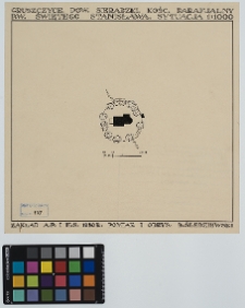 Gruszczyce, kości&oacute;ł św. Stanisława, plan sytuacyjny