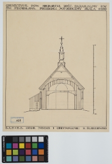 Gruszczyce, kości&oacute;ł św. Stanisława, przekr&oacute;j poprzeczny