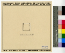 Kamionacz, dzwonnica przy kościele św. Marcina, rzut