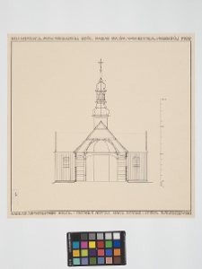 Rossoszyca, kości&oacute;ł św. Wawrzyńca, przekr&oacute;j poprzeczny