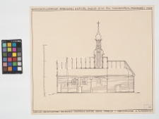 Rossoszyca, kości&oacute;ł św. Wawrzyńca, przekr&oacute;j podłużny