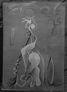 Rosenstein, Erna, Rzeźba w morzu, 1954, olej