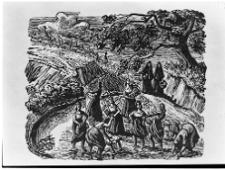 Hiszpanska, Maria, Ilustracja do dramatu "Jerma" F. Garci Lorca, 1954, drzeworyt