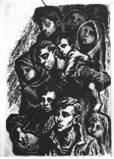 Hiszpanska, Maria, De profundis, 1955, drzeworyt