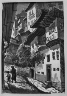 Hiszpanska, Maria, Tyrnowo ul. Gurko, 1954, rysunek