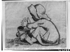 Hiszpanska, Maria, Człowiek Zajęty z cyklu Nasze Dzieciaki, 1954, kwasoryt