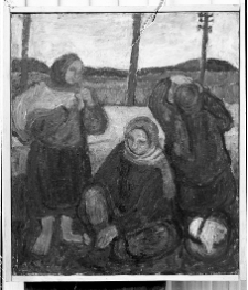 Lebiedowicz, Jadwiga, Odpoczynek przy drodze, 1955, olej