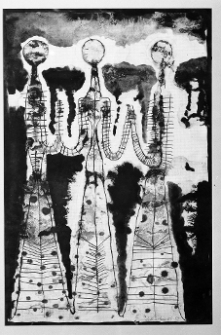 Lebenstein, Jan, kompozycja surrealistyczna, litografia barwna