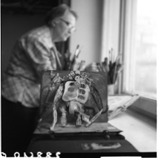 Rosenstein, Erna, artystka w pracowni, fotografia
