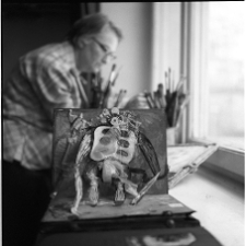 Rosenstein, Erna, artystka w pracowni, fotografia