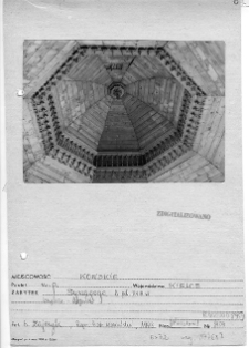 Końskie, synagoga, wnętrze, kopuła.