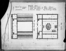 Lutomiersk, synagoga, rzut przyziemia i piętra (ok. 1898), zb. pom. BIZ nr 3133