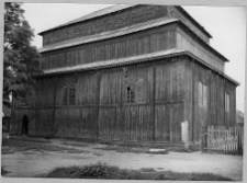 Nowe Miasto, synagoga, elewacje boczna i tylna.