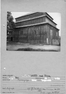 Nowe Miasto, synagoga, elewacje boczna i tylna.