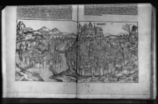 Kraków, panorama miasta z kroniki, 1493.
