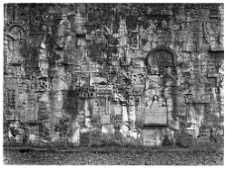 Kraków, cmentarz przy bożnicy Remu, mur cmentarny, fragment.