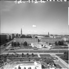 Warszawa, Muranów, panorama. Widok na dawny teren getta.