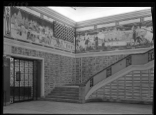 Gdańsk, kino „Leningrad” przy ul. Długiej 57. Wnętrze – hol z panoramą miasta (wyk. Jacek Żuławski)