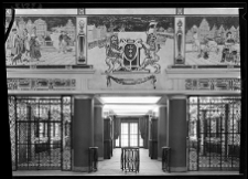 Gdańsk, kino „Leningrad” przy ul. Długiej 57. Wnętrze – hol z panoramą miasta (wyk. Jacek Żuławski)