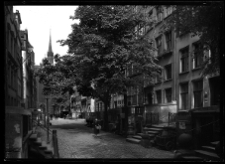Gdańsk, ul. Mariacka, widok ku Bazylice Mariackiej