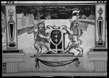 Gdańsk, kino „Leningrad” przy ul. Długiej 57. Wnętrze – herb Gdańska i fragment panoramy miasta (wyk. Jacek Żuławski)